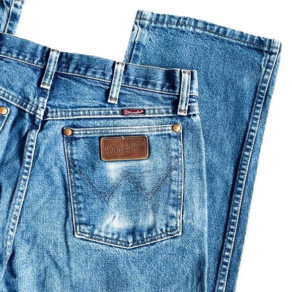 Wrangler Vintage High Rise Straight Leg Denim Relaxed Jeans 29 - Picture 7 of 12